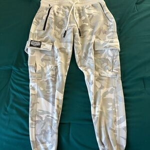 YoungLA Light Gray Camouflage Cargo Pants
